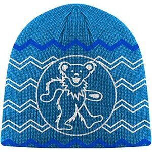 Hat New Dancing Bear Grateful Dead Adult Beanie Winter Blue Bears Warm Soft NWT